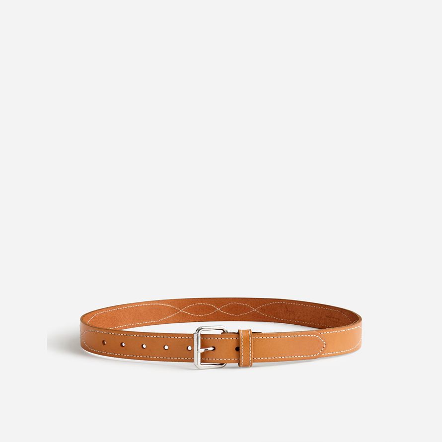 brown mens madewell roller buckle belt