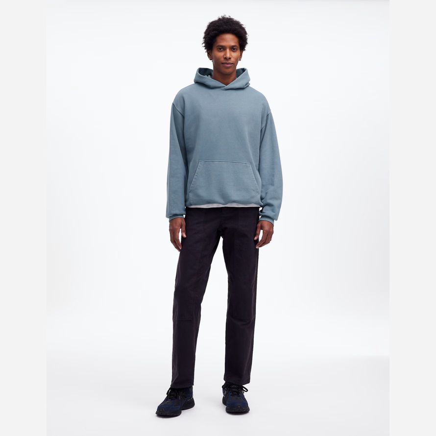blue grey mens madewell the mccarren midweight hoodie