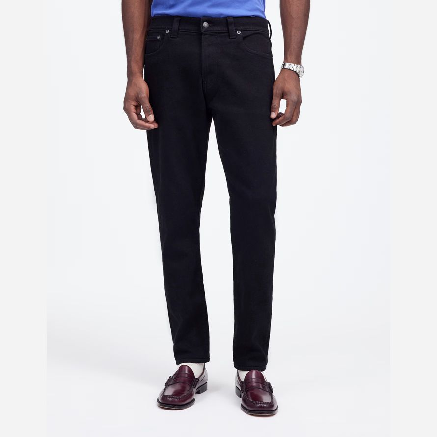 black mens madewell athletic slim coolmax jeans
