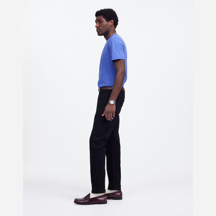 black mens madewell athletic slim coolmax jeans