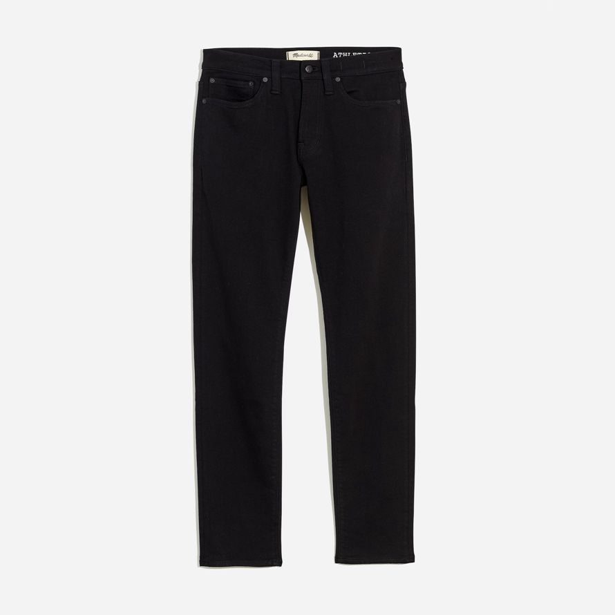 black mens madewell athletic slim coolmax jeans