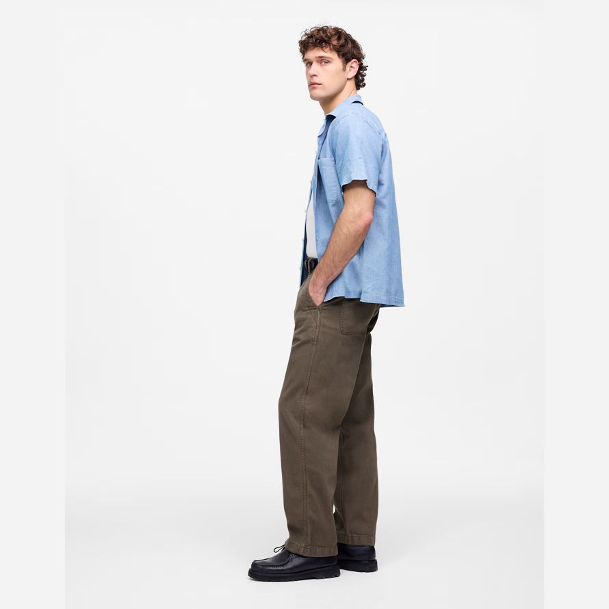 madewell patch pocket mens jeans dark brown