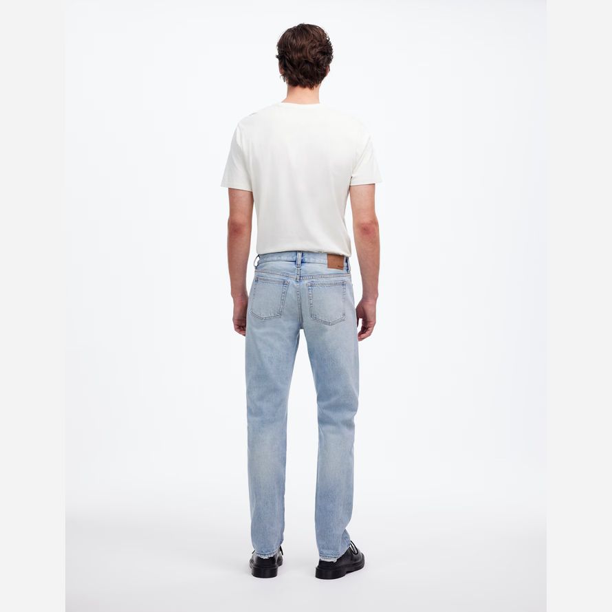 light blue madewell the 1991 straight-leg selvedge mens jeans