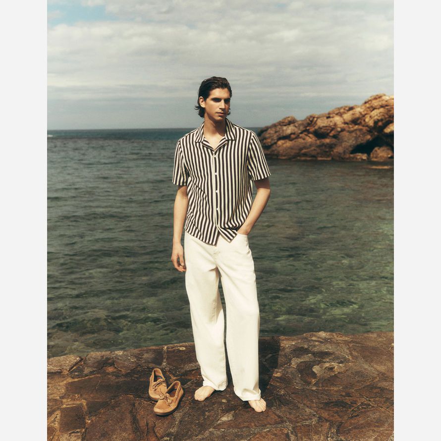 mens madewell the wide-leg jeans cream