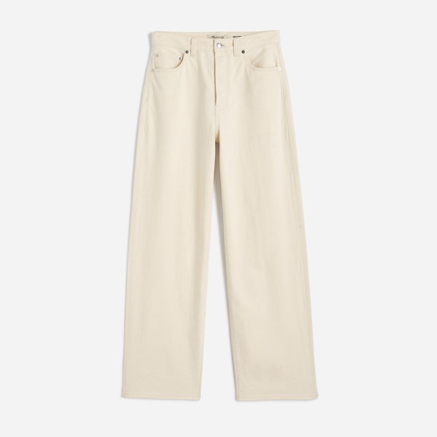 mens madewell the wide-leg jeans cream