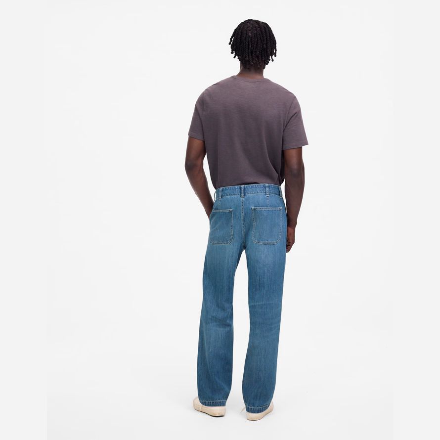 madewell patch pocket mens jeans blue