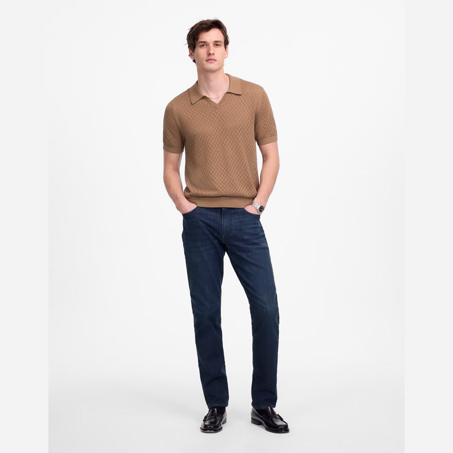 dark blue madewell athletic slim coolmax mens jeans