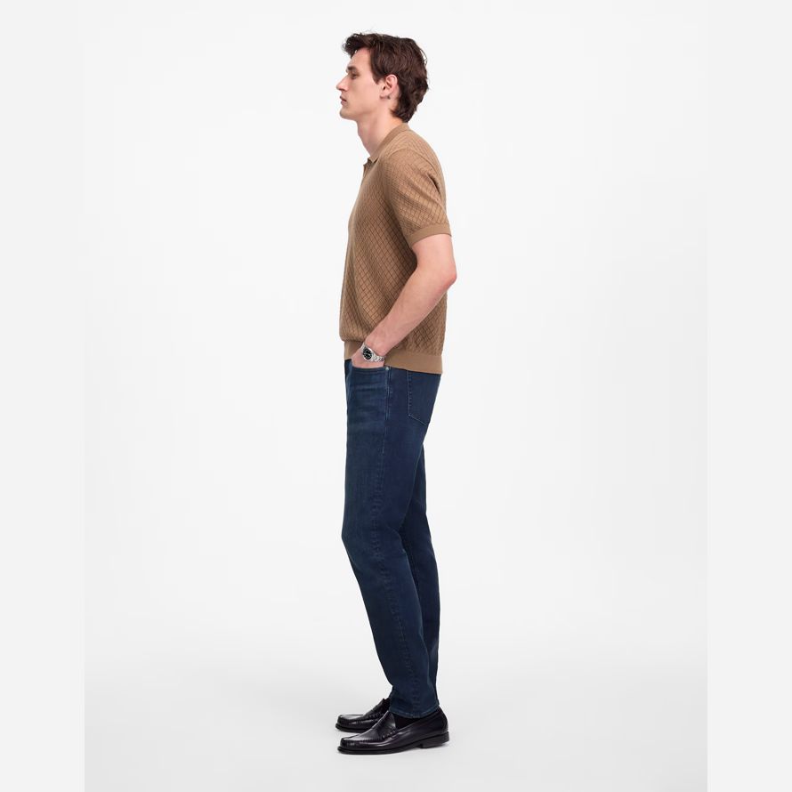 dark blue madewell athletic slim coolmax mens jeans