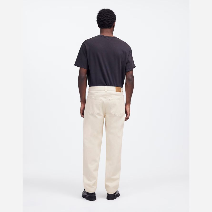 mens madewell the 1991 loose straight jeans cream
