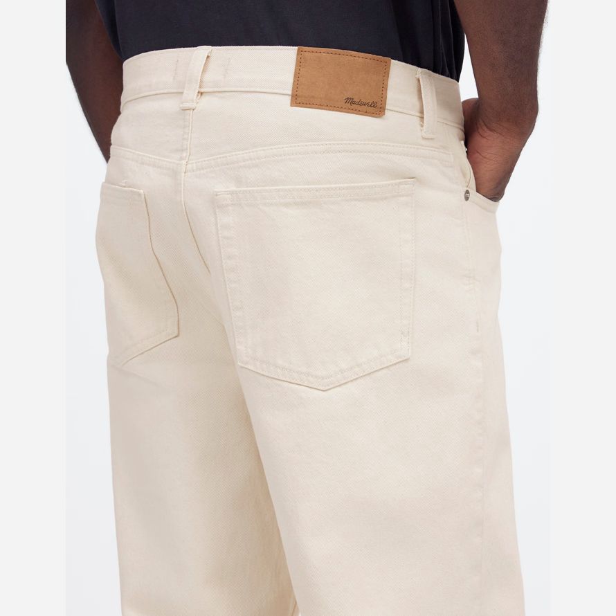 mens madewell the 1991 loose straight jeans cream