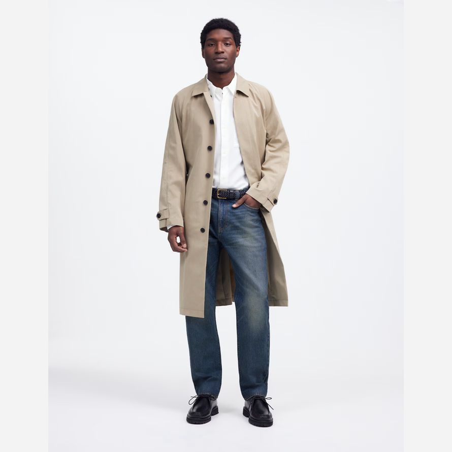 mens madewell the 1991 straight-leg jeans dark blue