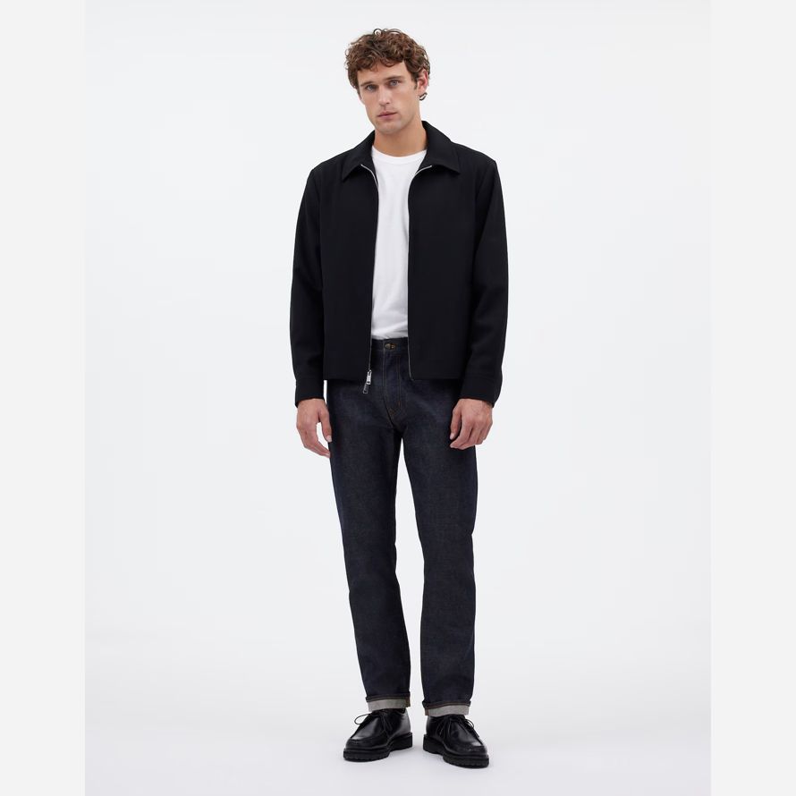 madewell the 1991 straight-leg selvedge mens jeans dark blue