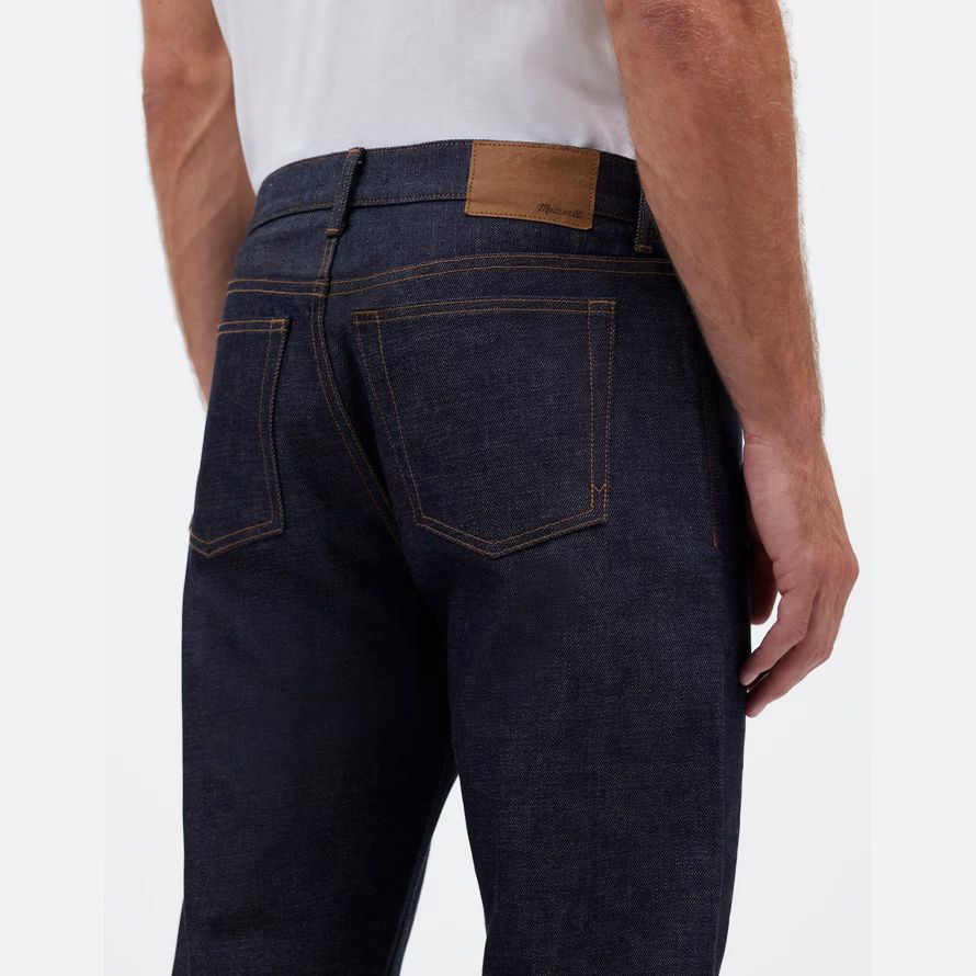 madewell the 1991 straight-leg selvedge mens jeans dark blue