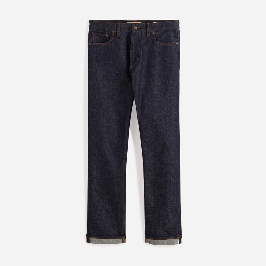 madewell the 1991 straight-leg selvedge mens jeans dark blue