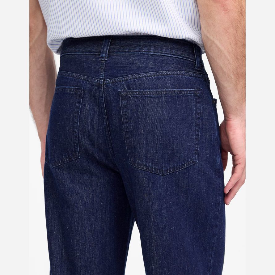 dark blue mens madewell the wide-leg jeans