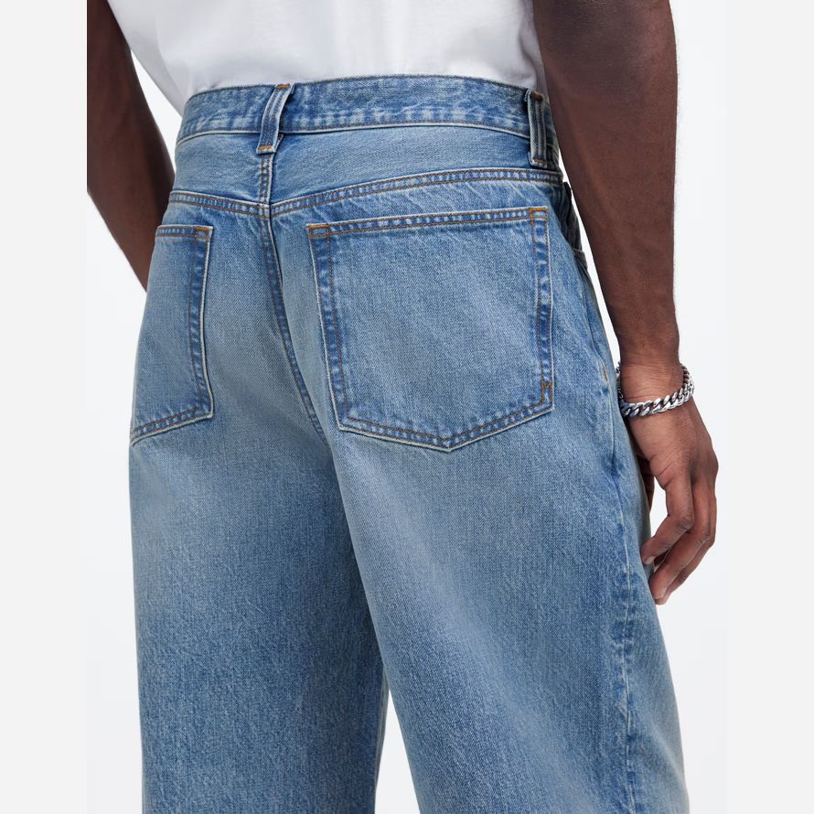 blue madewell the wide-leg mens jeans