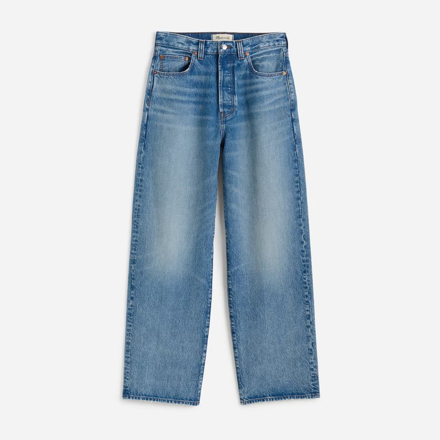 blue madewell the wide-leg mens jeans