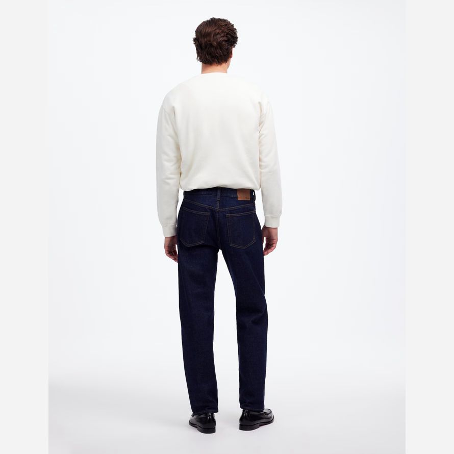 mens madewell the 1991 loose straight jeans dark blue