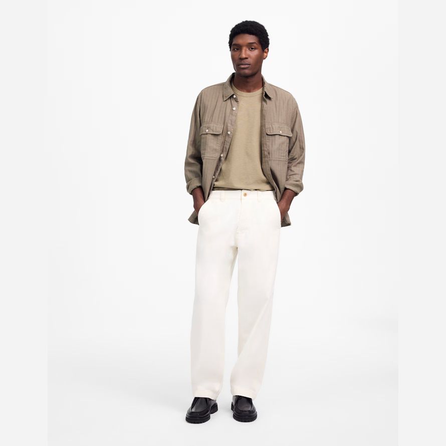 cream madewell patch pocket mens jeans