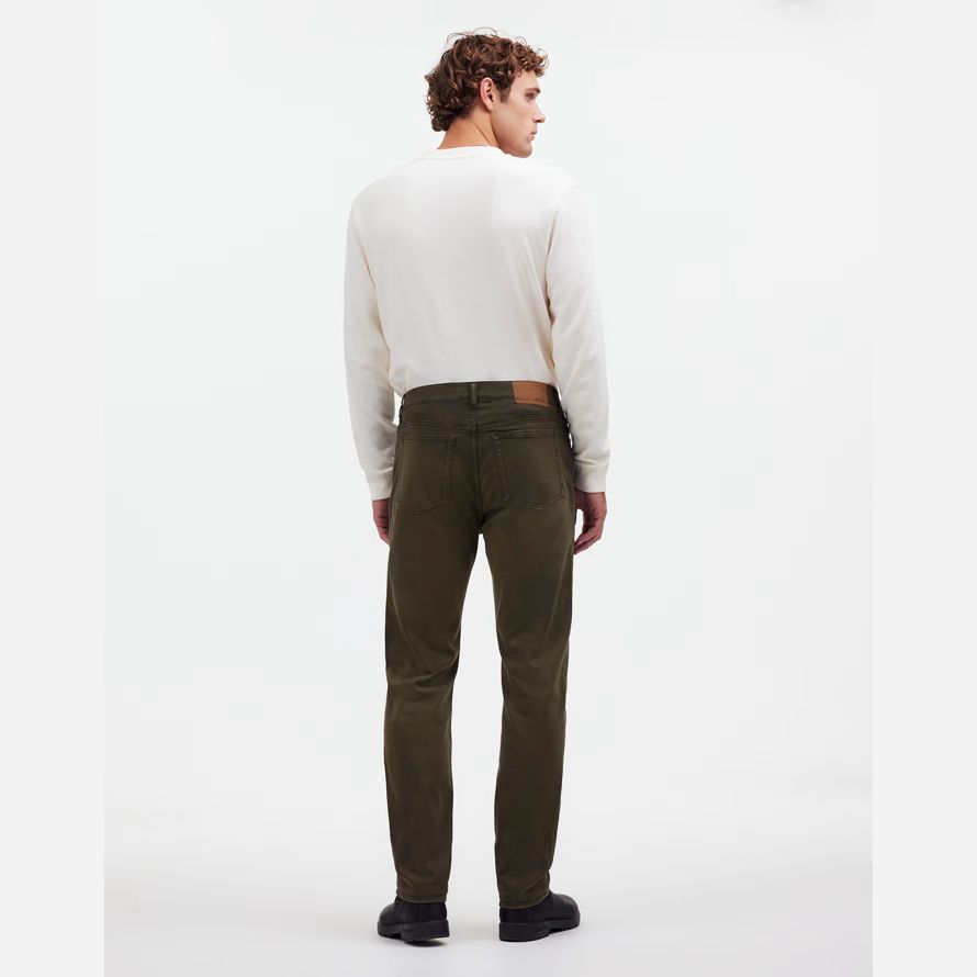 mens madewell the allday 1991 straight-leg pants dark olive