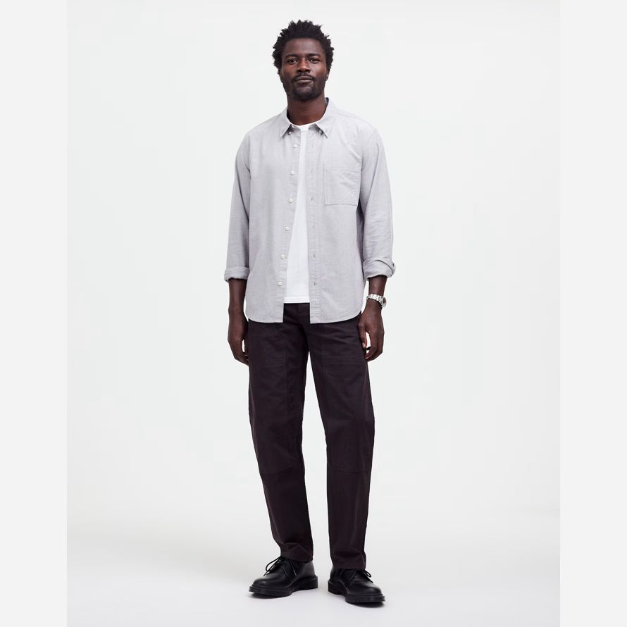 dark grey madewell relaxed straight workwear mens pants