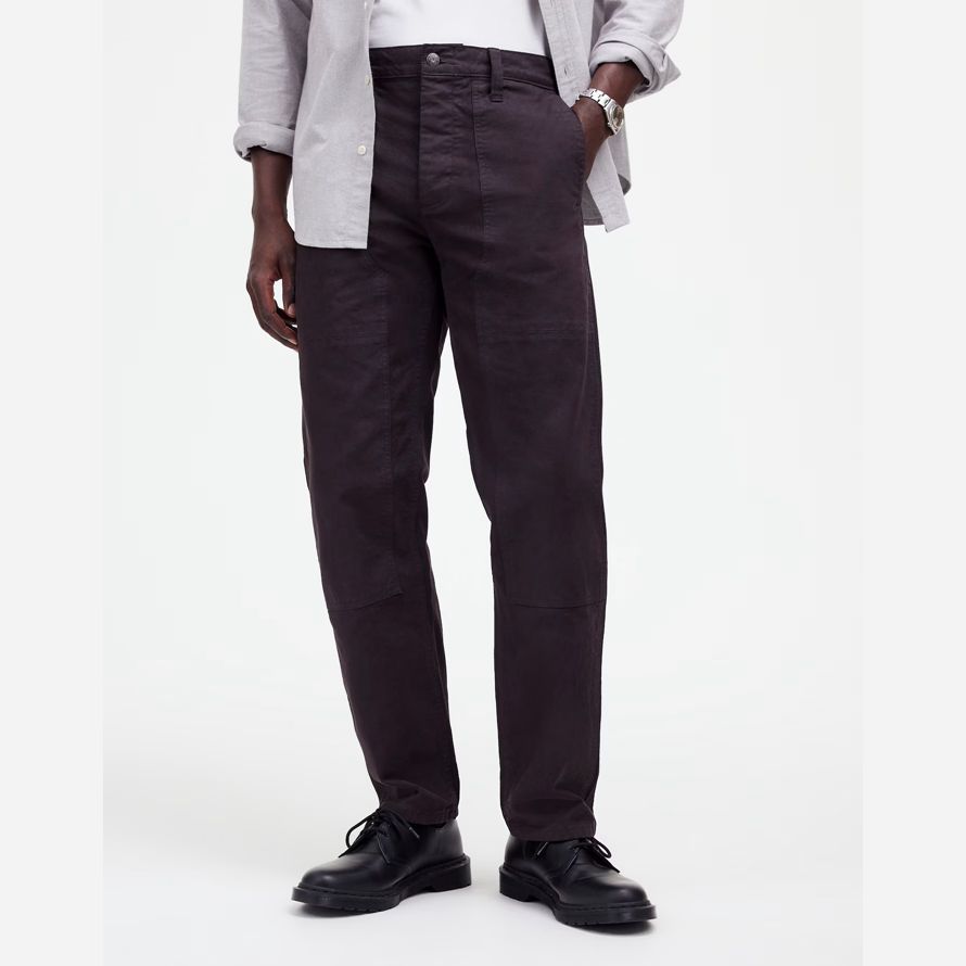 dark grey madewell relaxed straight workwear mens pants