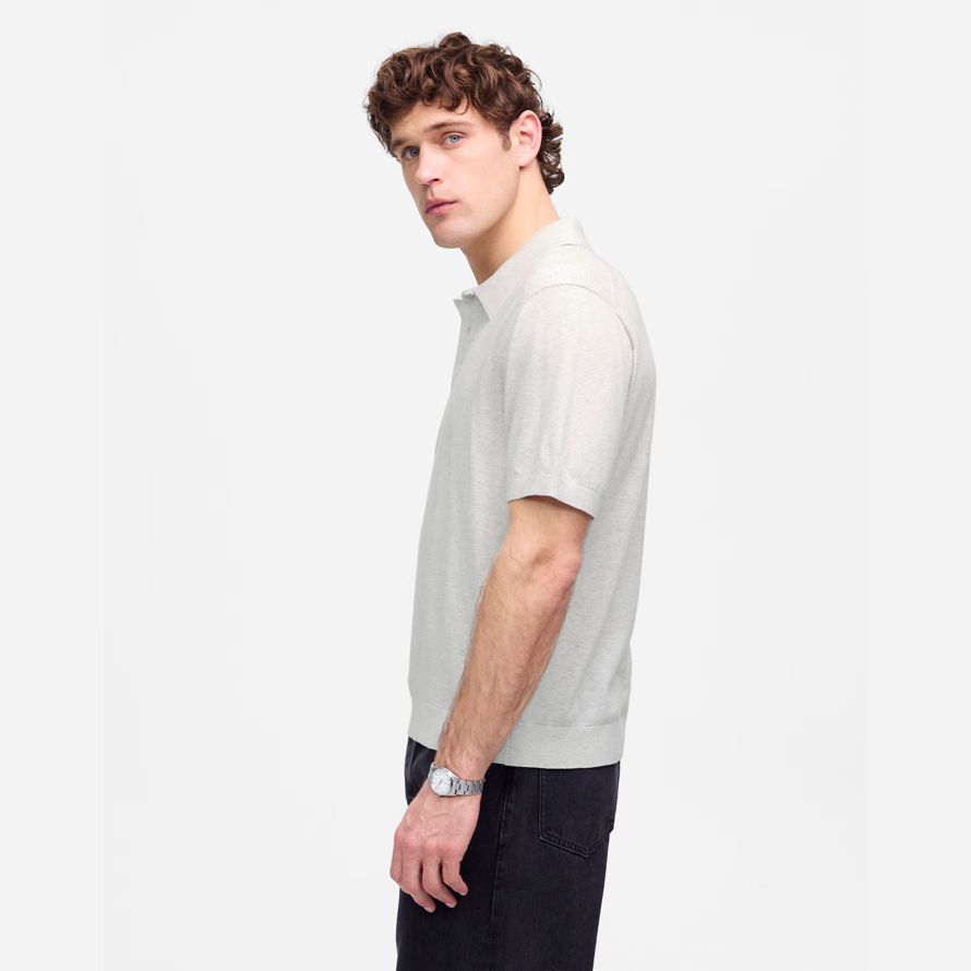 grey mens madewell three-button sweater polo