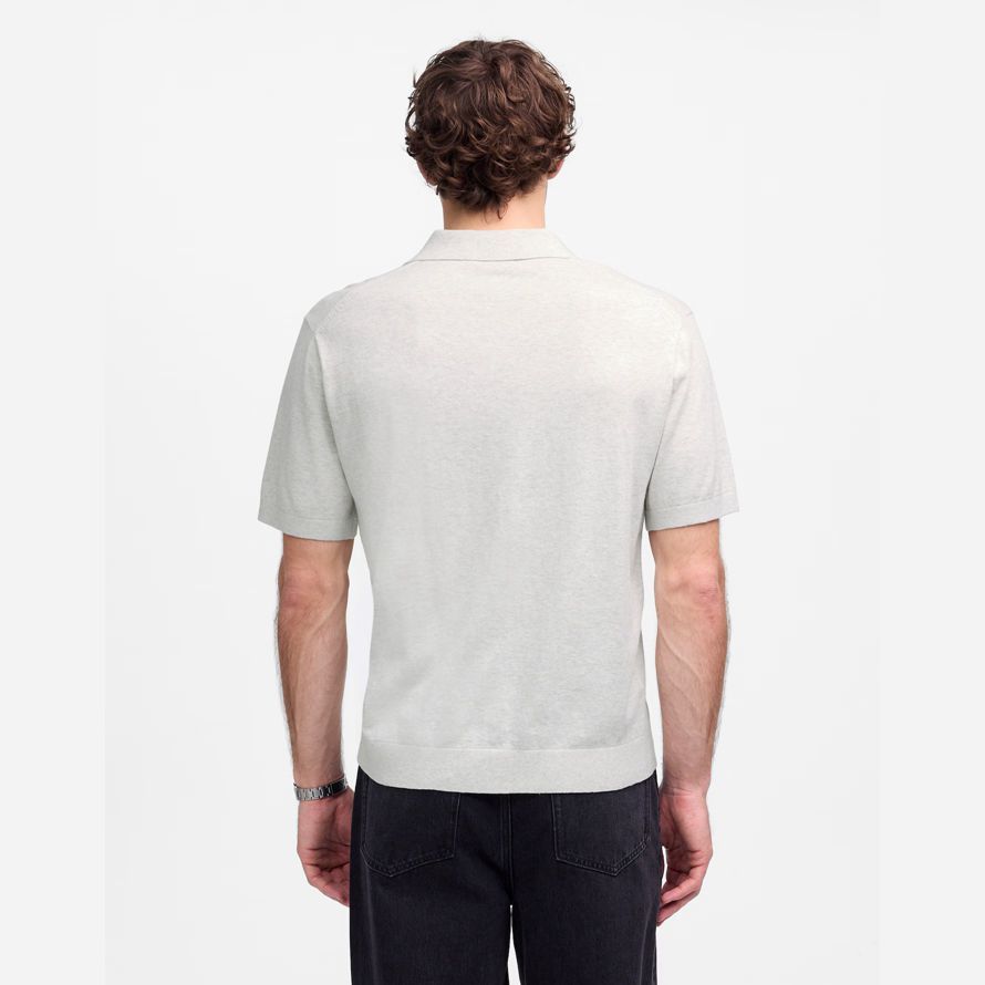grey mens madewell three-button sweater polo