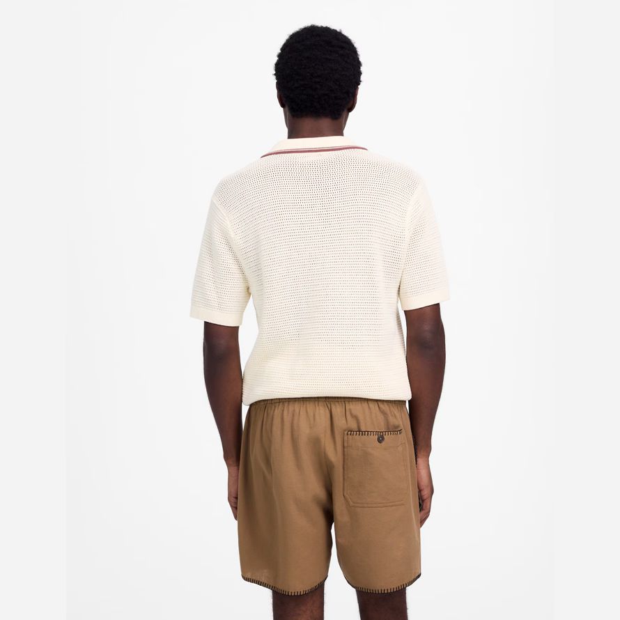 brown madewell blanket stitch everywear mens shorts