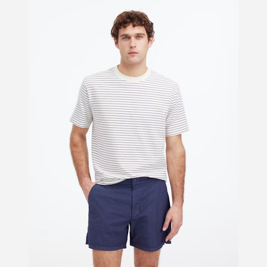 dark blue madewell the weekend mens shorts