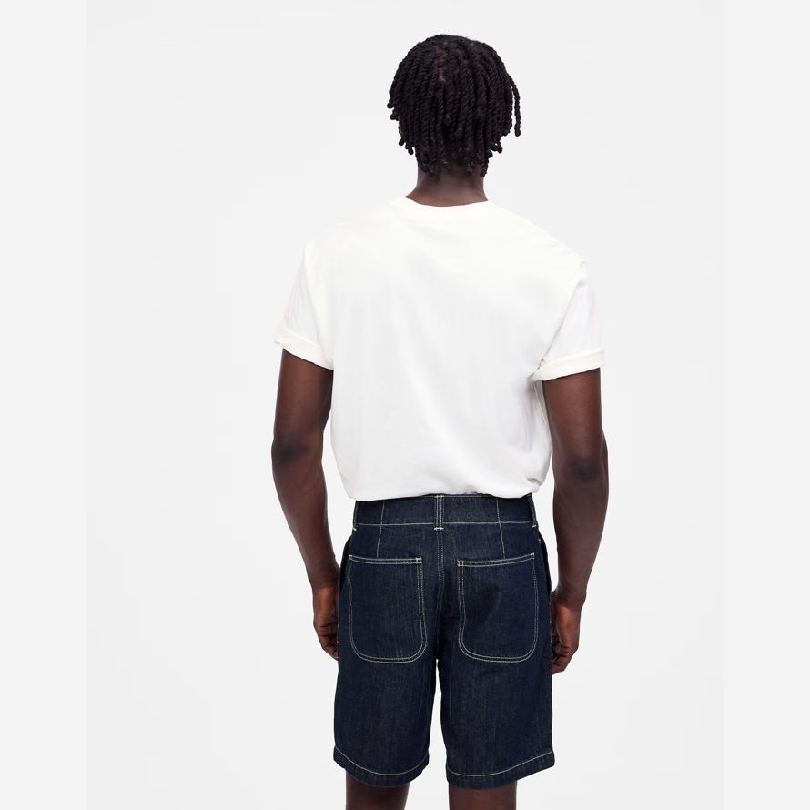 navy madewell patch pocket mens shorts