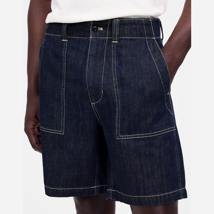 navy madewell patch pocket mens shorts