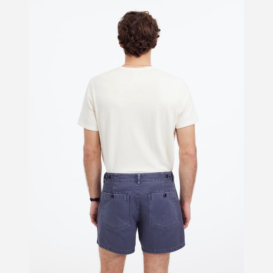 navy mens madewell fatigue cotton twill shorts