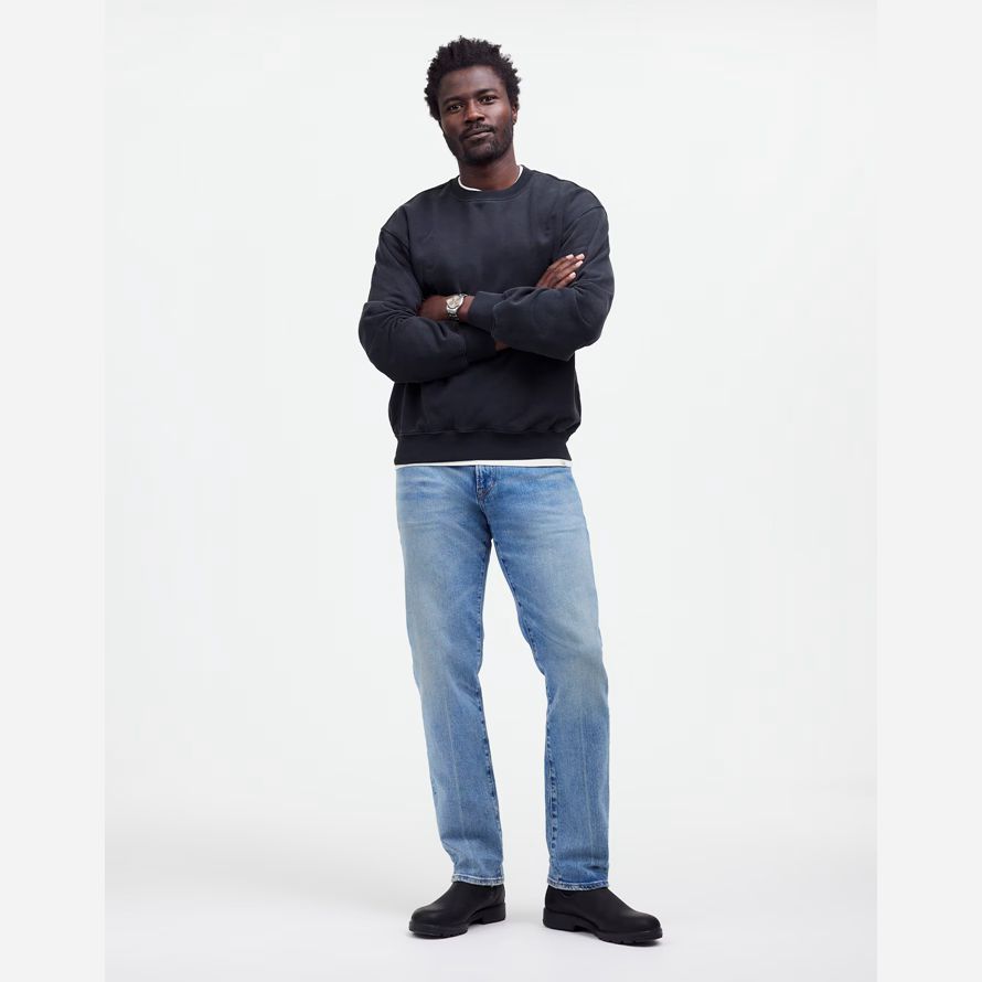 madewell the mccarren midweight crewneck mens sweatshirt black
