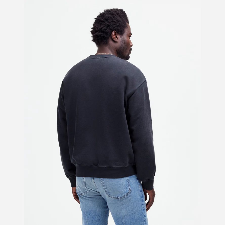 madewell the mccarren midweight crewneck mens sweatshirt black