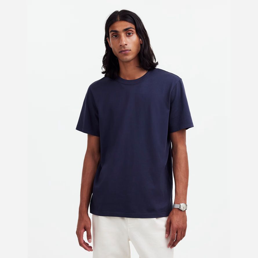 navy madewell garment-dyed allday crewneck mens t-shirts