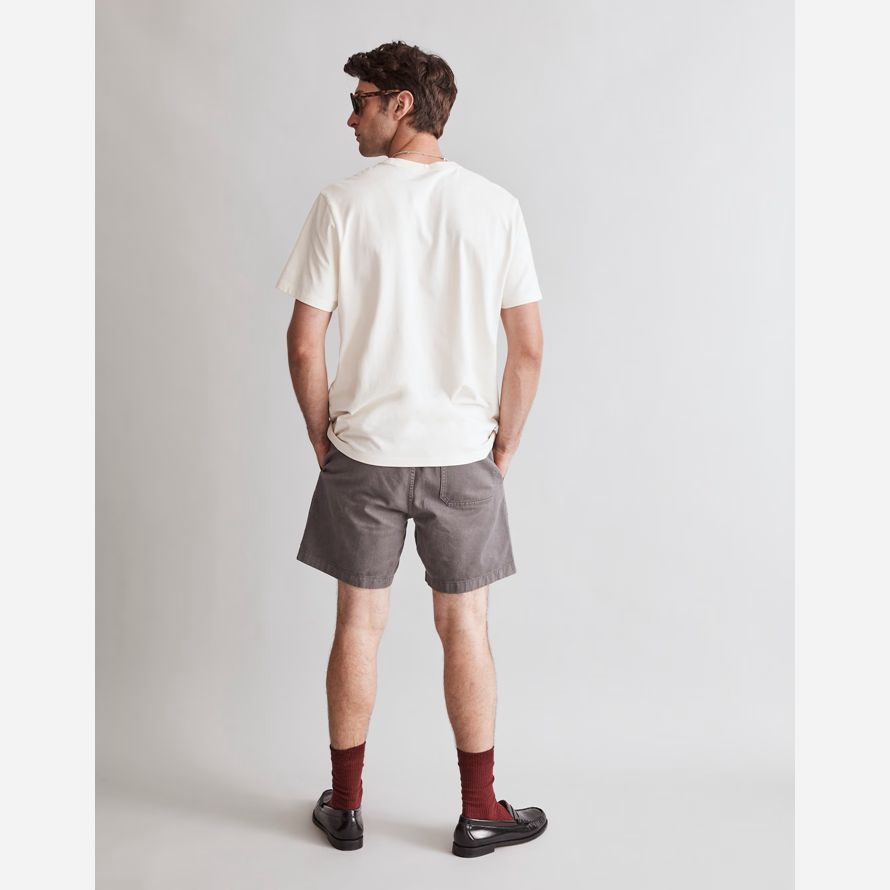 mens madewell garment-dyed allday crewneck pocket t-shirts cream