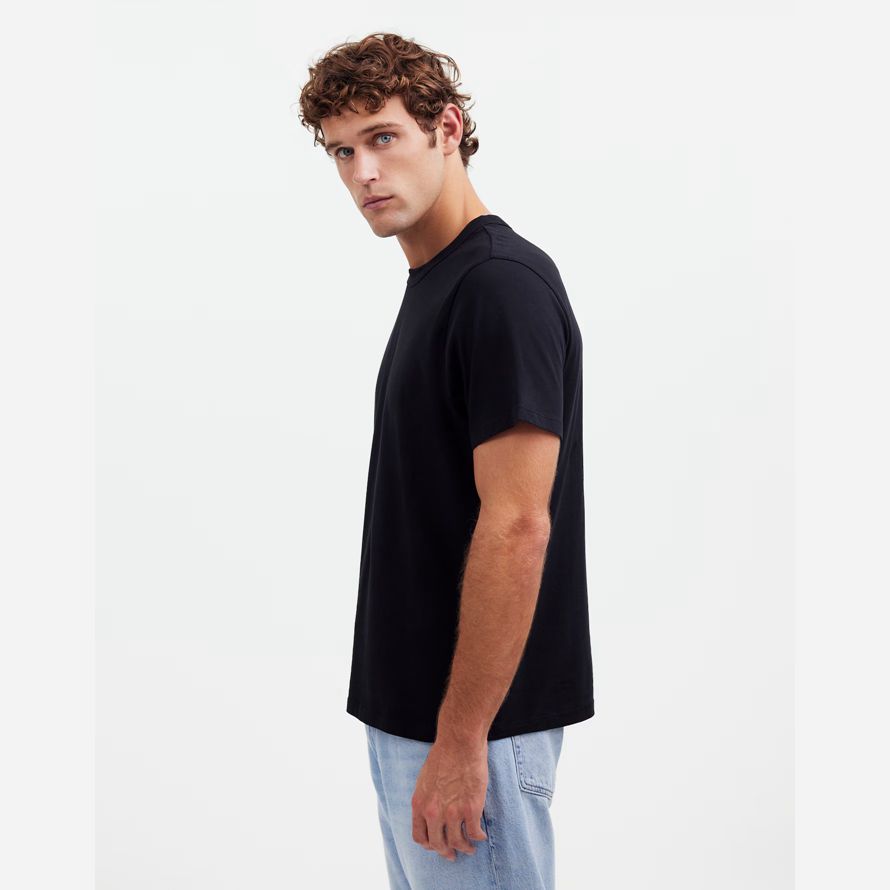 mens madewell garment-dyed allday crewneck t-shirts black