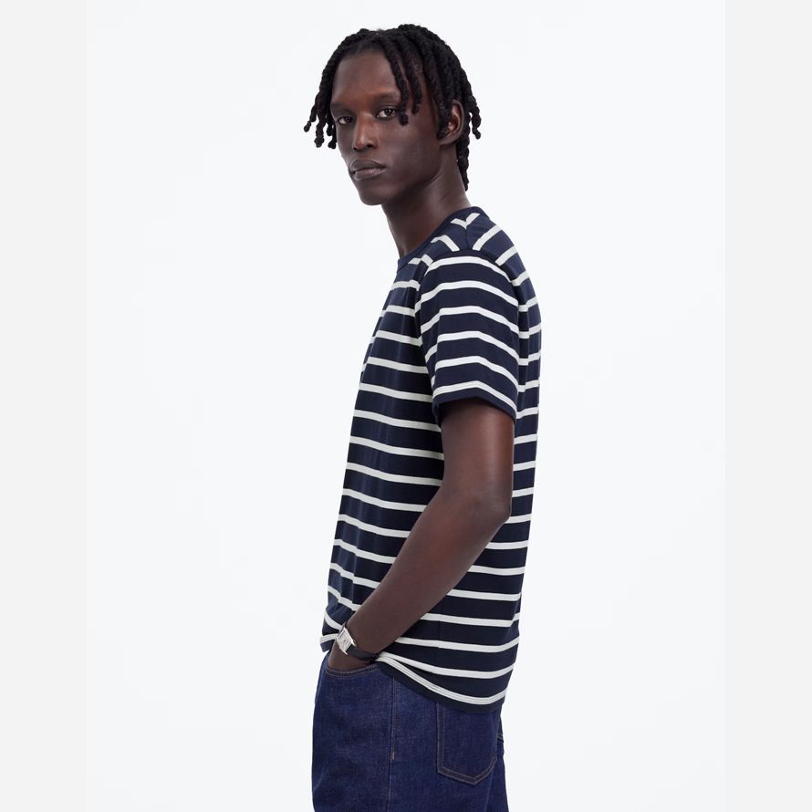 navy white mens madewell garment-dyed allday crewneck t-shirts