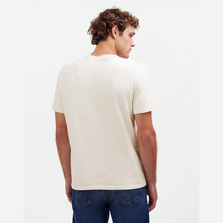 mens madewell garment-dyed allday crewneck t-shirts cream