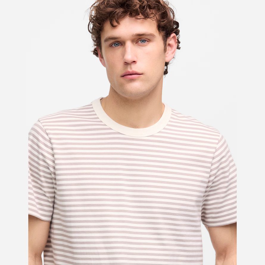 mens madewell garment-dyed allday crewneck t-shirts beige white