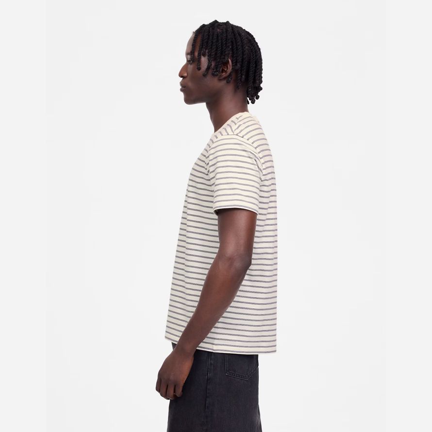 mens madewell garment-dyed allday crewneck t-shirts cream black