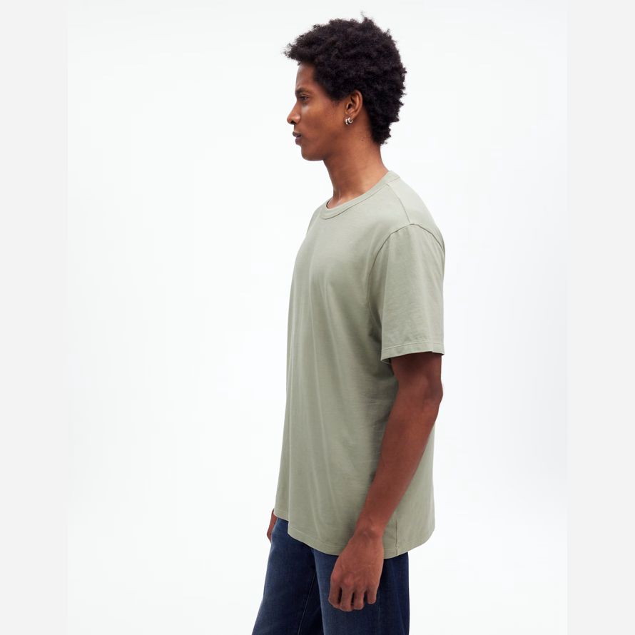 mens madewell garment-dyed allday crewneck t-shirts green