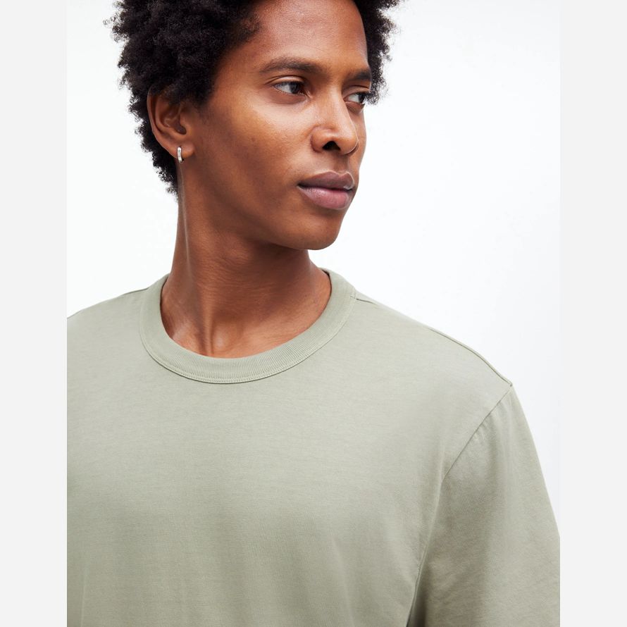 mens madewell garment-dyed allday crewneck t-shirts green