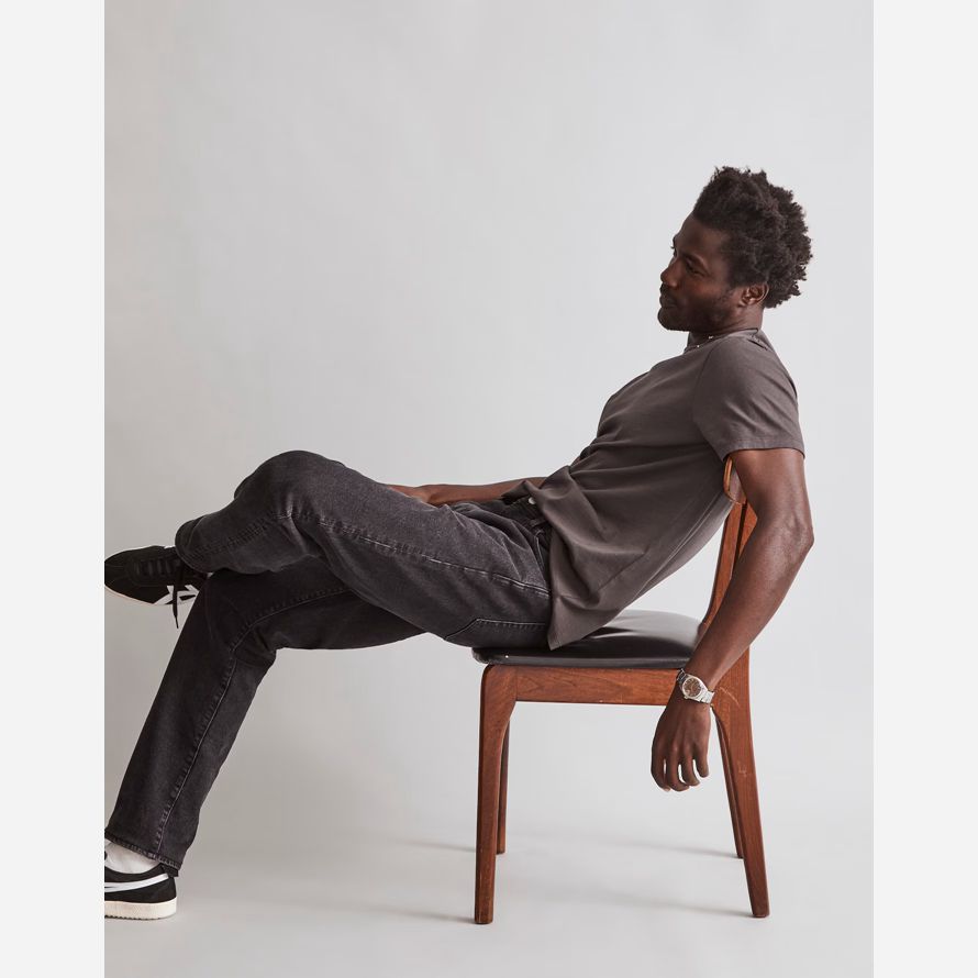 dark grey mens madewell garment-dyed allday crewneck t-shirts