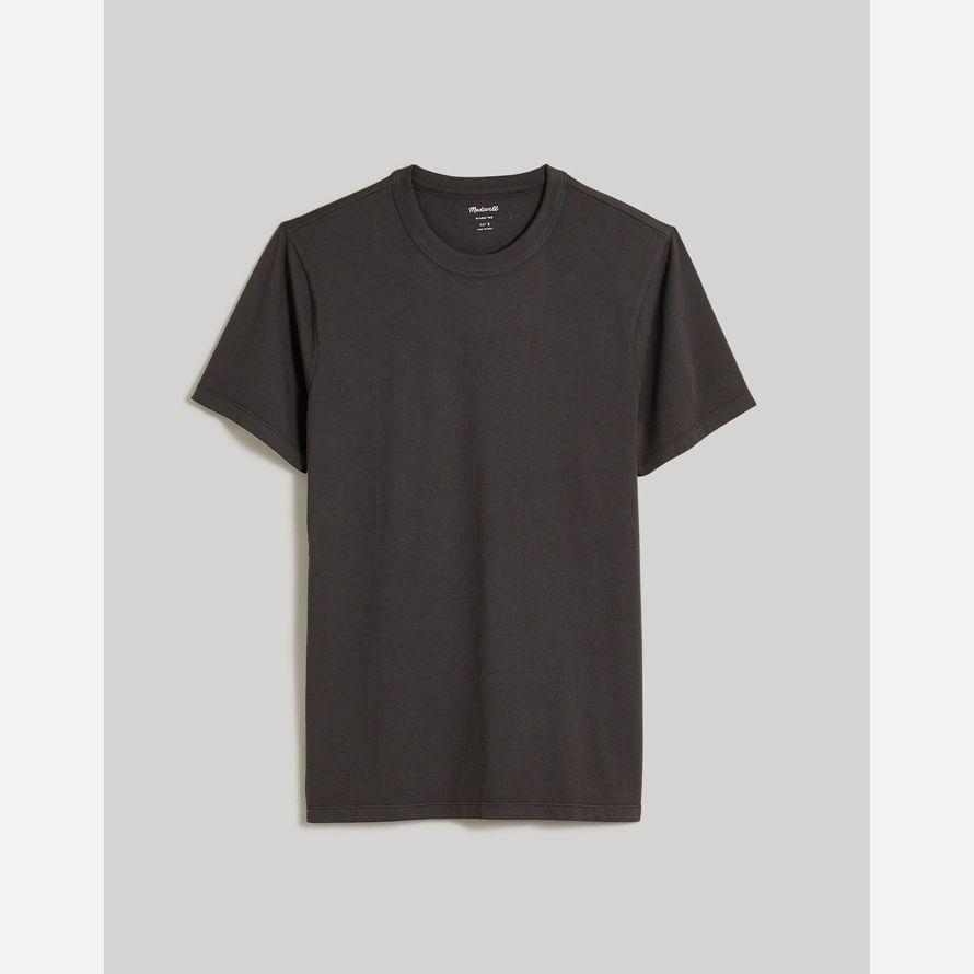 dark grey mens madewell garment-dyed allday crewneck t-shirts