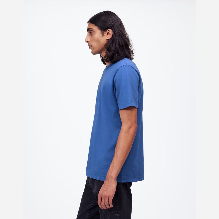 mens madewell garment-dyed allday crewneck t-shirts blue