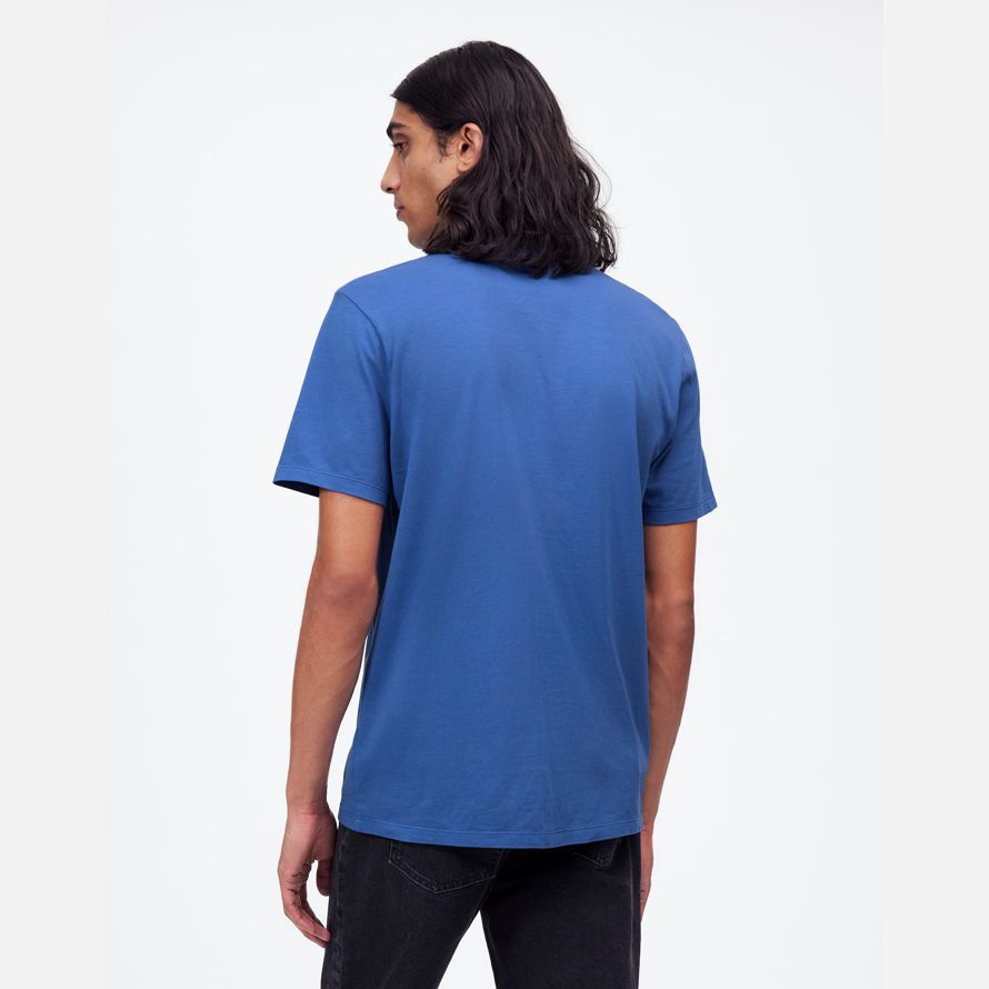 mens madewell garment-dyed allday crewneck t-shirts blue