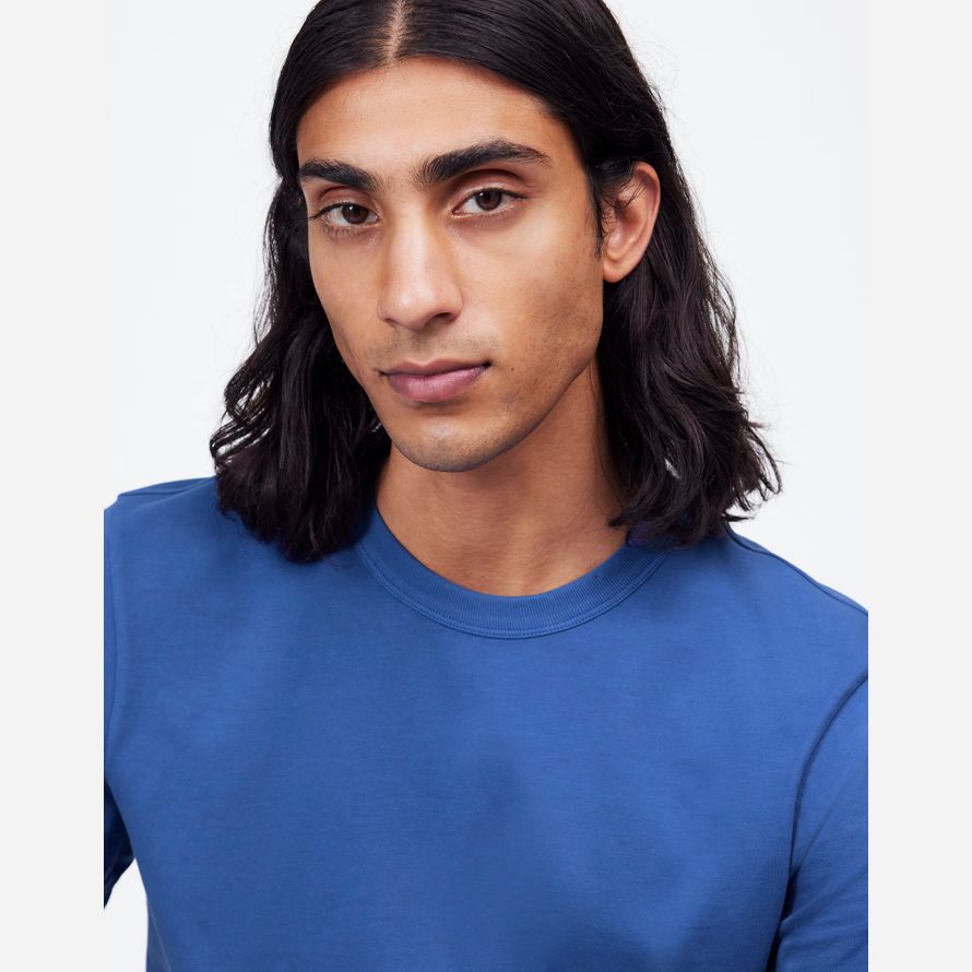 mens madewell garment-dyed allday crewneck t-shirts blue