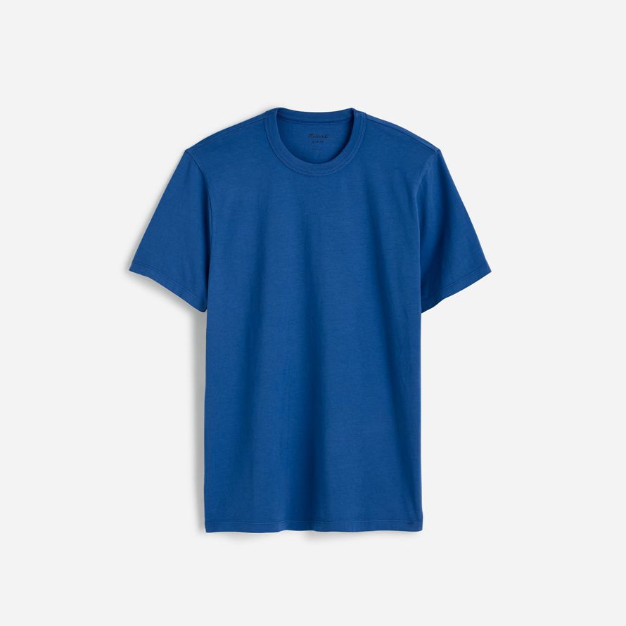 mens madewell garment-dyed allday crewneck t-shirts blue